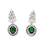 Elegant green stone & cz diamond necklace set for women