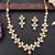 Elegant floral polki kundan necklace set with earrings