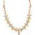 Elegant floral polki kundan necklace set with earrings