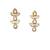 Elegant floral polki kundan necklace set with earrings