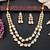 Double layer polki kundan necklace set with statement earrings