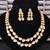 Double layer polki kundan necklace set with statement earrings