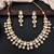 Statement polki kundan necklace set with long drop earrings
