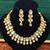 Statement polki kundan necklace set with long drop earrings