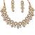 Statement polki kundan necklace set with long drop earrings