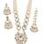 Grand kundan pearl multi strand necklace set with earrings & maang tikka