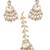 Grand kundan pearl multi strand necklace set with earrings & maang tikka