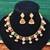 Floral pearl & ruby emerald color stone necklace set with jhumka earrings