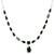 Delicate emerald green stone necklace set with matching drop earrings