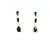 Delicate emerald green stone necklace set with matching drop earrings