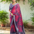 Pink georgette saree with intricate jacquard and blouse