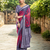 Pink georgette saree with intricate jacquard and blouse