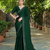 Green rangoli diamond embellishments saree