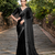 Black rangoli diamond embellishments saree