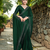 Green rangoli diamond embellishments saree