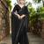 Black rangoli diamond embellishments saree