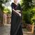 Black rangoli diamond embellishments saree