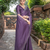 Lavender rangoli diamond embellishments saree