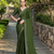 Mahedi rangoli diamond embellishments saree