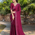 Maroon rangoli diamond embellishments saree