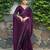 Purple rangoli diamond embellishments saree