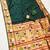 green banarasi silk blend saree with paithani weaved pallu and blouse
