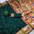 green banarasi silk blend saree with paithani weaved pallu and blouse