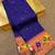 blue banarasi silk blend saree with paithani weaved pallu and blouse