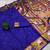 blue banarasi silk blend saree with paithani weaved pallu and blouse