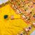 yellow banarasi silk blend saree with paithani weaved pallu and blouse