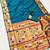 sky banarasi silk blend saree with paithani weaved pallu and blouse
