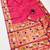 pink banarasi silk blend saree with paithani weaved pallu and blouse