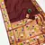 cofee banarasi silk blend saree with paithani weaved pallu and blouse
