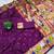 wine banarasi silk blend saree with paithani weaved pallu and blouse