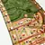 mehendi green banarasi silk blend saree with paithani weaved pallu and blouse