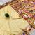 cream banarasi silk blend saree with paithani weaved pallu and blouse