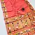orange banarasi silk blend saree with paithani weaved pallu and blouse