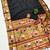 black banarasi silk blend saree with paithani weaved pallu and blouse