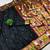 black banarasi silk blend saree with paithani weaved pallu and blouse
