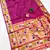 rani pink banarasi silk blend saree with paithani weaved pallu and blouse