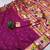 rani pink banarasi silk blend saree with paithani weaved pallu and blouse