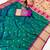 rama green banarasi silk blend saree with paithani weaved pallu and blouse