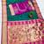 rama green banarasi silk blend saree with paithani weaved pallu and blouse