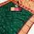 green banarasi silk blend saree with paithani weaved pallu and blouse