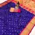 blue banarasi silk blend saree with paithani weaved pallu and blouse
