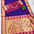 blue banarasi silk blend saree with paithani weaved pallu and blouse