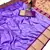 purple green banarasi silk blend saree with paithani weaved pallu and blouse