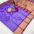 purple green banarasi silk blend saree with paithani weaved pallu and blouse