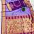 purple green banarasi silk blend saree with paithani weaved pallu and blouse