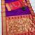 wine banarasi silk blend saree with paithani weaved pallu and blouse